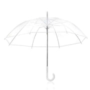 Clear Transparent Umbrella Long Handle Auto Open PVC Rain Parasol 71cm V528-TRANSPARENTUMBRELLA-465124