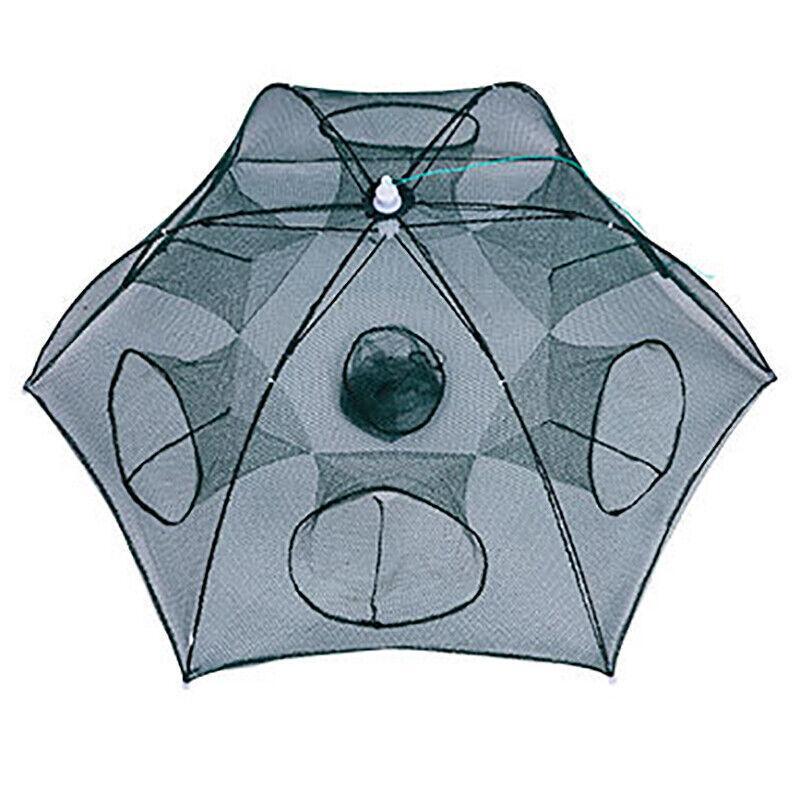 Large Fishing Net Fish Crab Yabbie Trap Minnow Crawfish Shrimp Cage Net Foldable - 10 Side 10 Holes V528-TRAPNET-10HOLE-124791