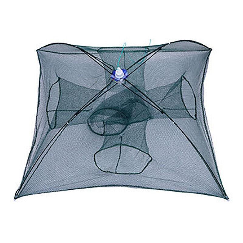 Large Fishing Net Fish Crab Yabbie Trap Minnow Crawfish Shrimp Cage Net Foldable - 10 Side 10 Holes V528-TRAPNET-10HOLE-124791