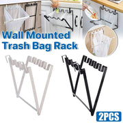 Wall Hanging Garbage Bag Shelf Hook Kitchen Storage Plastic Bag Hanger Rack Trash Bin V528-TRASH-BAG-RACK-2PCS-678110