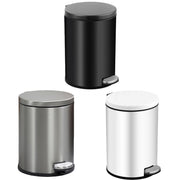 Trash Can Double Layer Foot Pedal Design with Lid Household Bin Kitchen Bathroom - Black V528-TRASH-CAN-BLACK-6L-278901