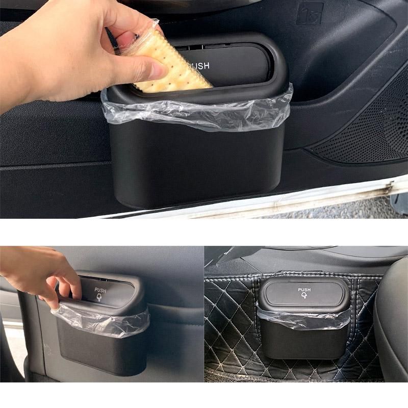 Car Wastebasket Door Mounted Multifunctional Storage Box Trash Bin Organizer - Pink V528-TRASH-CAN-PINK-391138