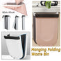 9L Hanging Bin Wall Mounted Folding Waste Bin Kitchen Dining Cabinet Trash Can - White V528-TRASH-WHITE-41617