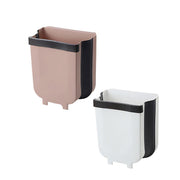 9L Hanging Bin Wall Mounted Folding Waste Bin Kitchen Dining Cabinet Trash Can - White V528-TRASH-WHITE-41617