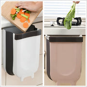 9L Hanging Bin Wall Mounted Folding Waste Bin Kitchen Dining Cabinet Trash Can - White V528-TRASH-WHITE-41617