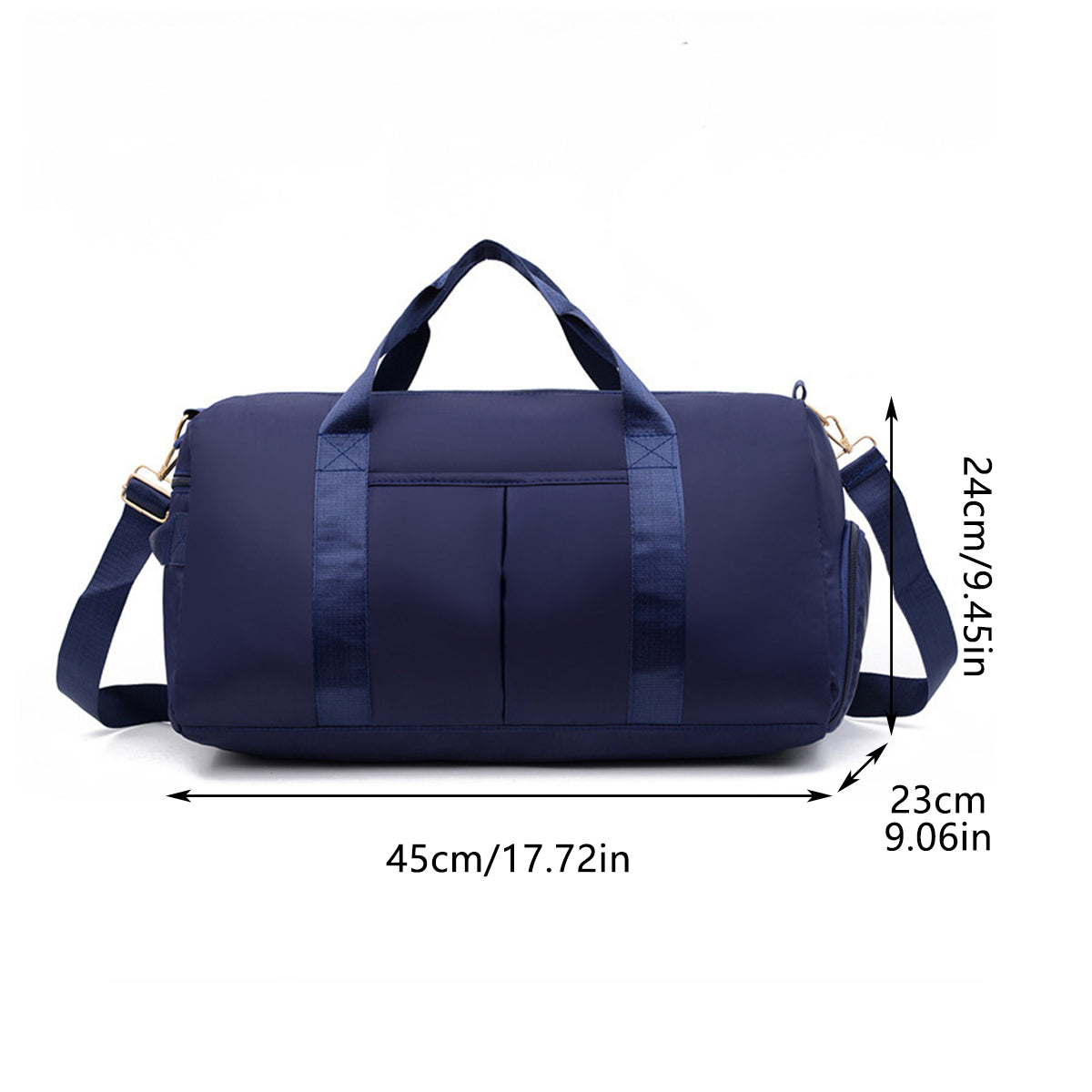 Waterproof Gym Bag Travel Duffle Sports Bag Wet Dry Large Tote for Men Women V528-TRAVEL-BAG-DARK-BLUE-797584