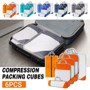 6pcs Mesh Visible Travel Storage Set Waterproof Nylon Compressible Storage Bags - Blue V528-TRAVEL-STORAGE-6PCS-BLUE-543609