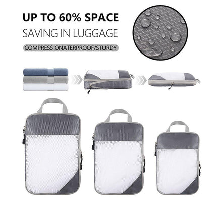 6pcs Mesh Visible Travel Storage Set Waterproof Nylon Compressible Storage Bags - Navy Blue V528-TRAVEL-STORAGE-6PCS-DARKBLUE-769424