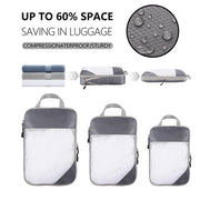 6pcs Mesh Visible Travel Storage Set Waterproof Nylon Compressible Storage Bags - Sky Blue V528-TRAVEL-STORAGE-6PCS-SKYBLUE-149657