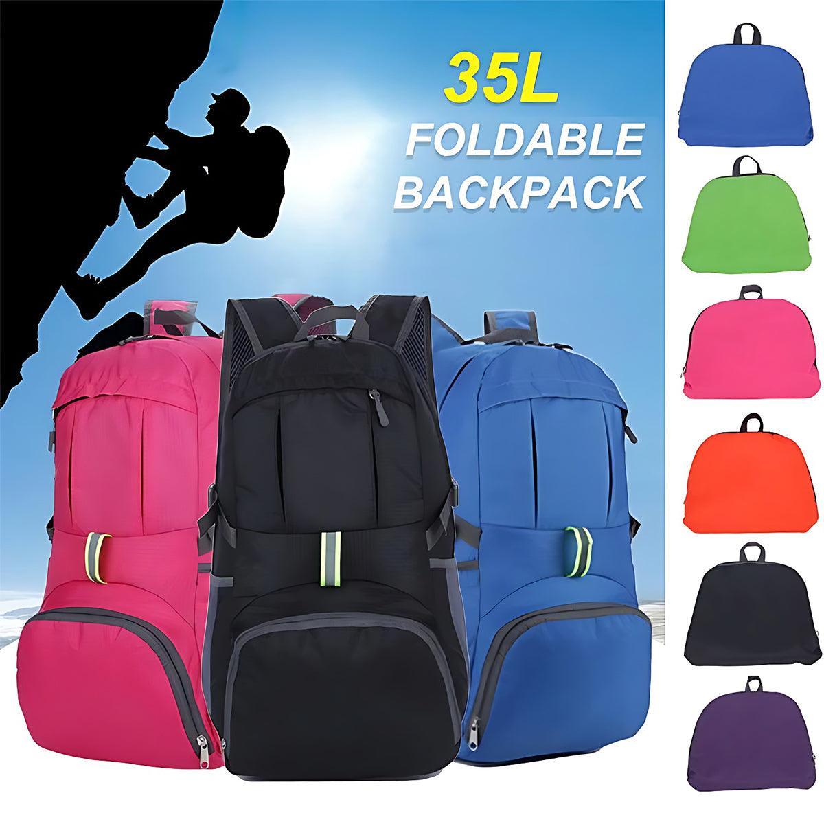35L Light Foldable Outdoor Sports Backpack Camping Hiking Travel Bag - Rose Red V528-TRAVELBAG-ROSERED-719034
