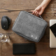 Cable Organizer Bag Charger USB Electronic Accessories Storage Travel Case - Grey V528-TRAVELLINGBAG-GREY-5646541