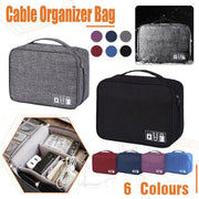Cable Organizer Bag Charger USB Electronic Accessories Storage Travel Case - Purple V528-TRAVELLINGBAG-PURPLE-808809