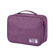 Cable Organizer Bag Charger USB Electronic Accessories Storage Travel Case - Purple V528-TRAVELLINGBAG-PURPLE-808809