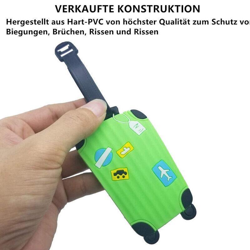 Travel Luggage Tags Set Of 2 Name Tag Address Id Labels For Suitcase Bag Baggage - Blue+Green V528-TRAVELTAG-BLUEGREEN-520353