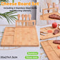 Bamboo Chopping Board Cheese Board Set with Knife Kitchen Charcuterie Serving V528-TRAY-199965