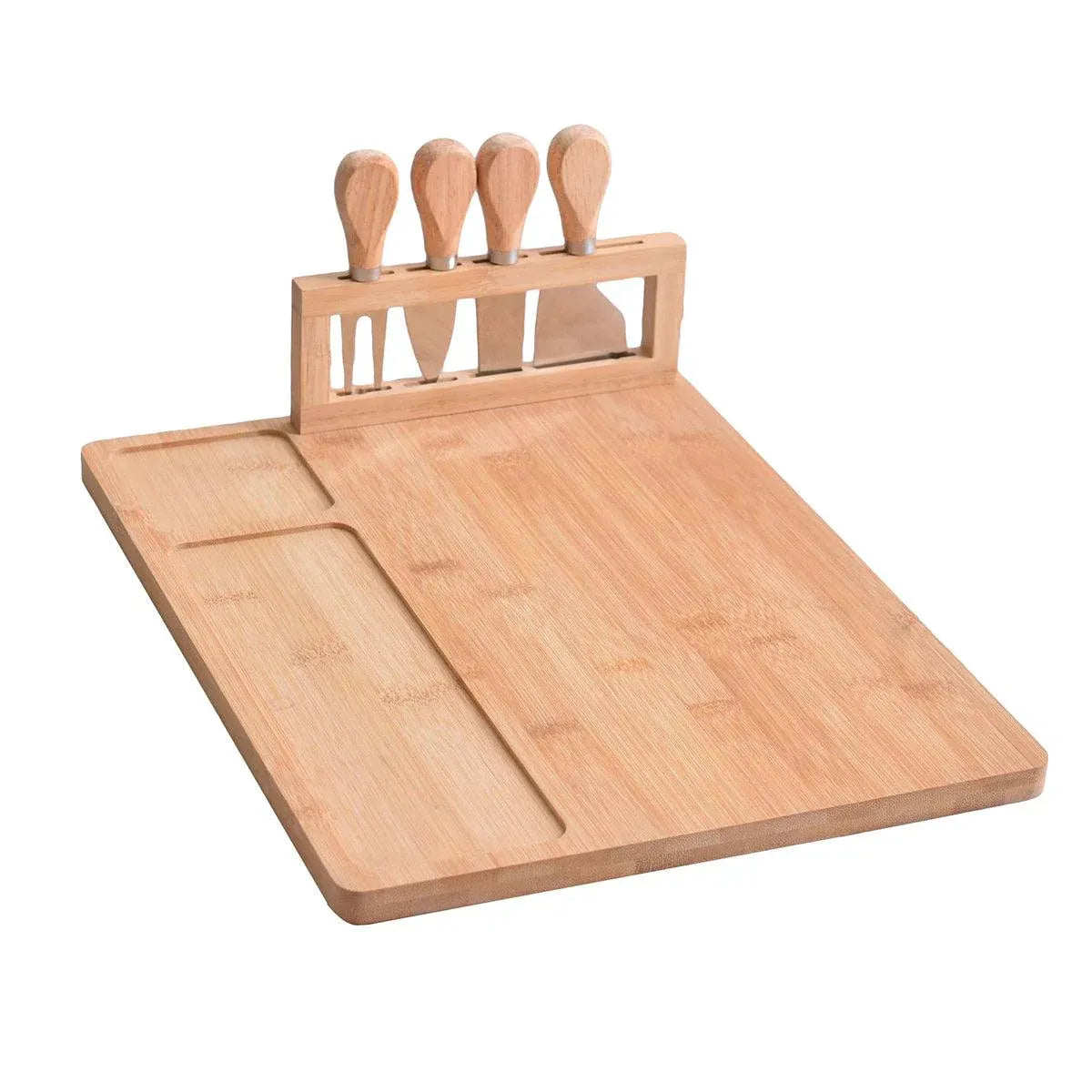 Bamboo Chopping Board Cheese Board Set with Knife Kitchen Charcuterie Serving V528-TRAY-199965