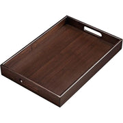 Bamboo Tea Tray Rectangular Tea Table Walnut Colour Fruit Bread Serving Plate - 28-20cm V528-TRAY-28-20CM-683120