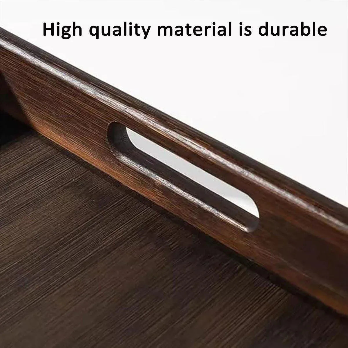 Bamboo Tea Tray Rectangular Tea Table Walnut Colour Fruit Bread Serving Plate - 28-20cm V528-TRAY-28-20CM-683120