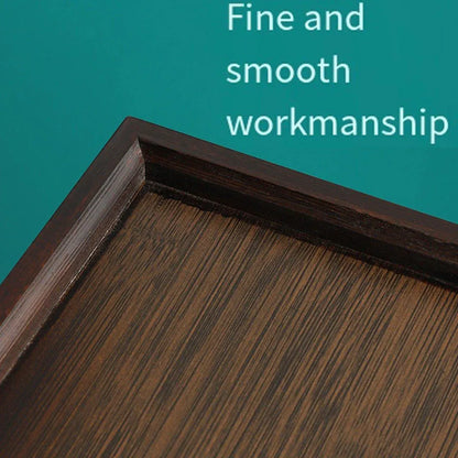 Bamboo Tea Tray Rectangular Tea Table Walnut Colour Fruit Bread Serving Plate - 28-20cm V528-TRAY-28-20CM-683120