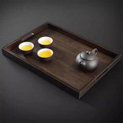 Bamboo Tea Tray Rectangular Tea Table Walnut Colour Fruit Bread Serving Plate - 28-20cm V528-TRAY-28-20CM-683120