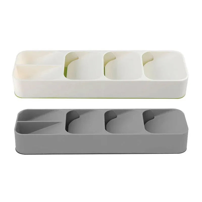 Kitchen Drawer Utensil Cutlery Tray Organizer Insert Spoon Fork Knife Divider Storage - White V528-TRAYBO-WHITE-41060