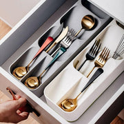 Kitchen Drawer Utensil Cutlery Tray Organizer Insert Spoon Fork Knife Divider Storage - White V528-TRAYBO-WHITE-41060