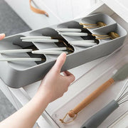 Kitchen Drawer Utensil Cutlery Tray Organizer Insert Spoon Fork Knife Divider Storage - White V528-TRAYBO-WHITE-41060