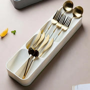 Kitchen Drawer Utensil Cutlery Tray Organizer Insert Spoon Fork Knife Divider Storage - White V528-TRAYBO-WHITE-41060