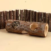 Solid Wood Hamster Pipe Rabbit Chew Toy Tree Cylinder Cross Border Pet Supplies V528-TREE-BARREL-20CM-675095