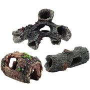 3pcs Aquarium Resin Tree Ornament Fish Tank Decoration Submerged Wood Cave V528-TREE-HOLE-3PCS-918181