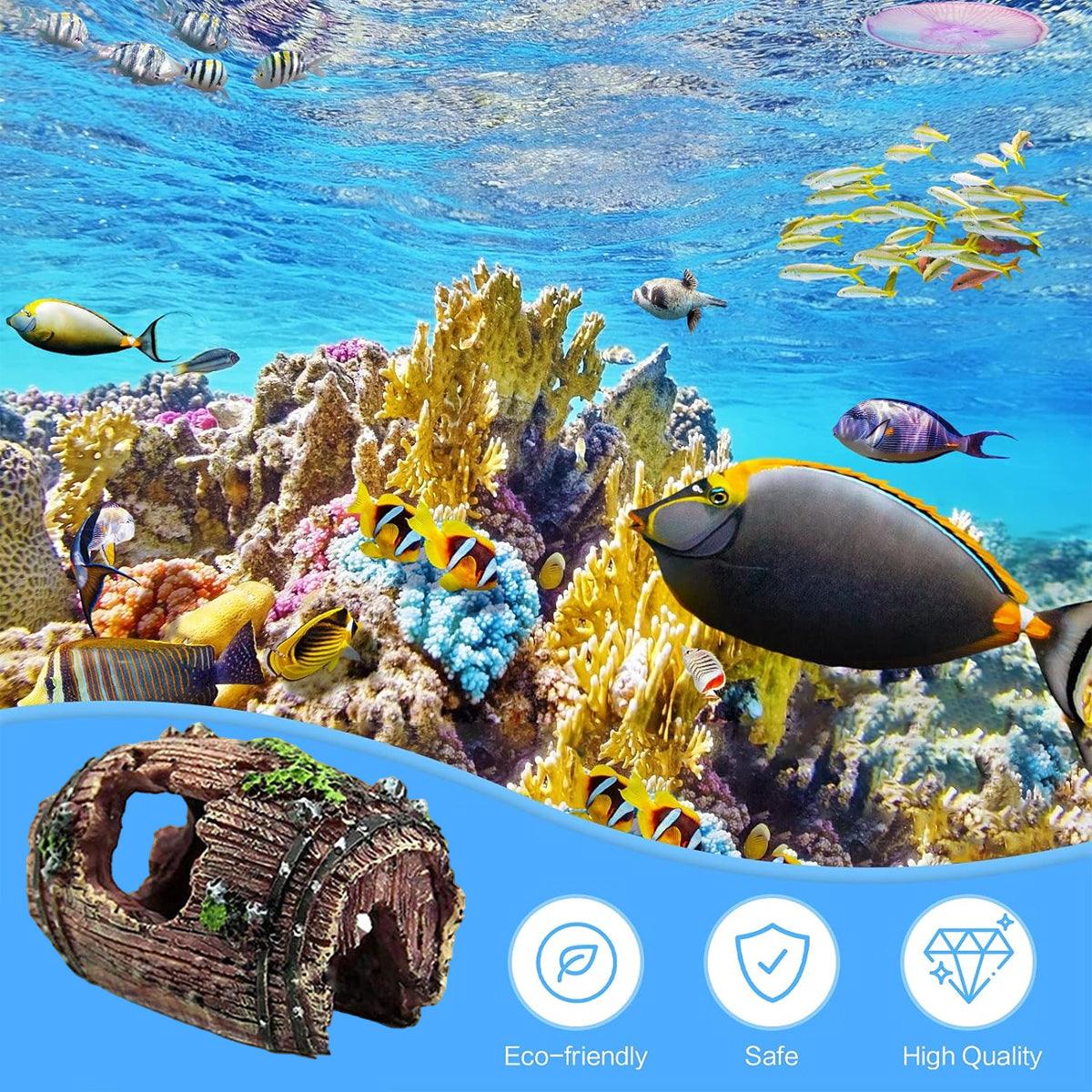 3pcs Aquarium Resin Tree Ornament Fish Tank Decoration Submerged Wood Cave V528-TREE-HOLE-3PCS-918181