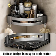 Single Tier Triangle Bathroom Shower Shelf Organizer Rack Wall Mounted Storage V528-TRIANGLE-BASKET-SINGLE-977017