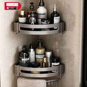 Single Tier Triangle Bathroom Shower Shelf Organizer Rack Wall Mounted Storage V528-TRIANGLE-BASKET-SINGLE-977017