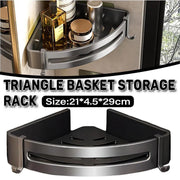 Single Tier Triangle Bathroom Shower Shelf Organizer Rack Wall Mounted Storage V528-TRIANGLE-BASKET-SINGLE-977017