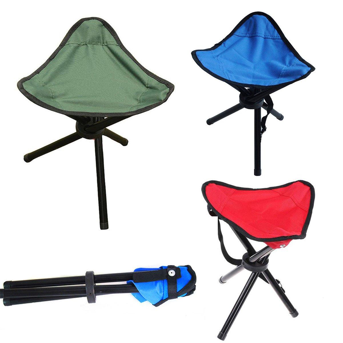 Folding Portable Beach Chair Fishing Stool Outdoor Lightweight Camping Chair - Blue V528-TRIANGLE-MAZAR-BLUE-976387