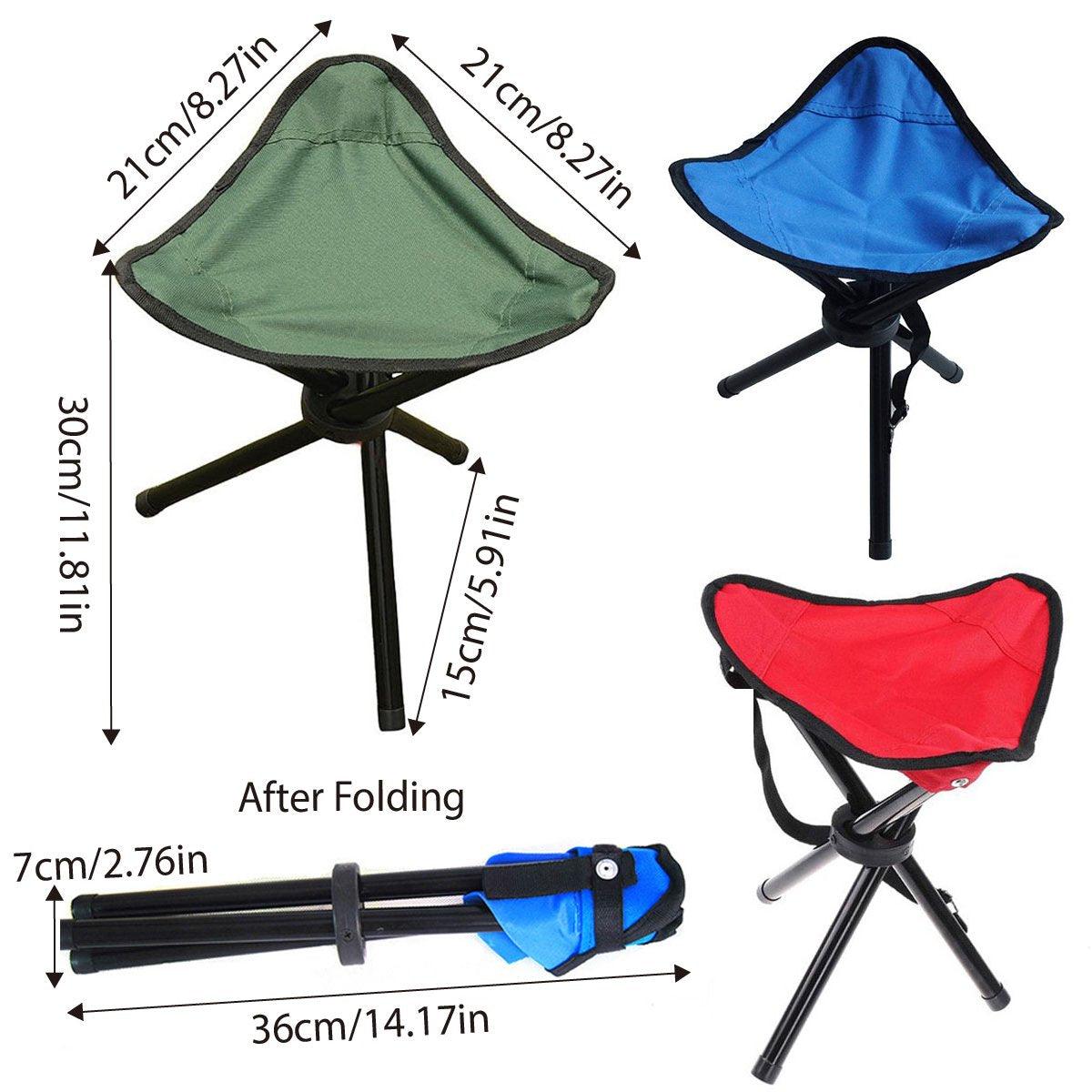 Folding Portable Beach Chair Fishing Stool Outdoor Lightweight Camping Chair - Red V528-TRIANGLE-MAZAR-RED-429657