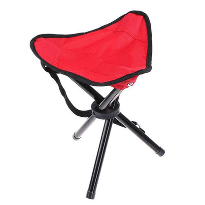 Folding Portable Beach Chair Fishing Stool Outdoor Lightweight Camping Chair - Red V528-TRIANGLE-MAZAR-RED-429657