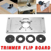 Woodworking Tools Router Table Flip Board Insert Plate for Trimming Machine Use V528-TRIMMING-MACHINE-BLACK-451722
