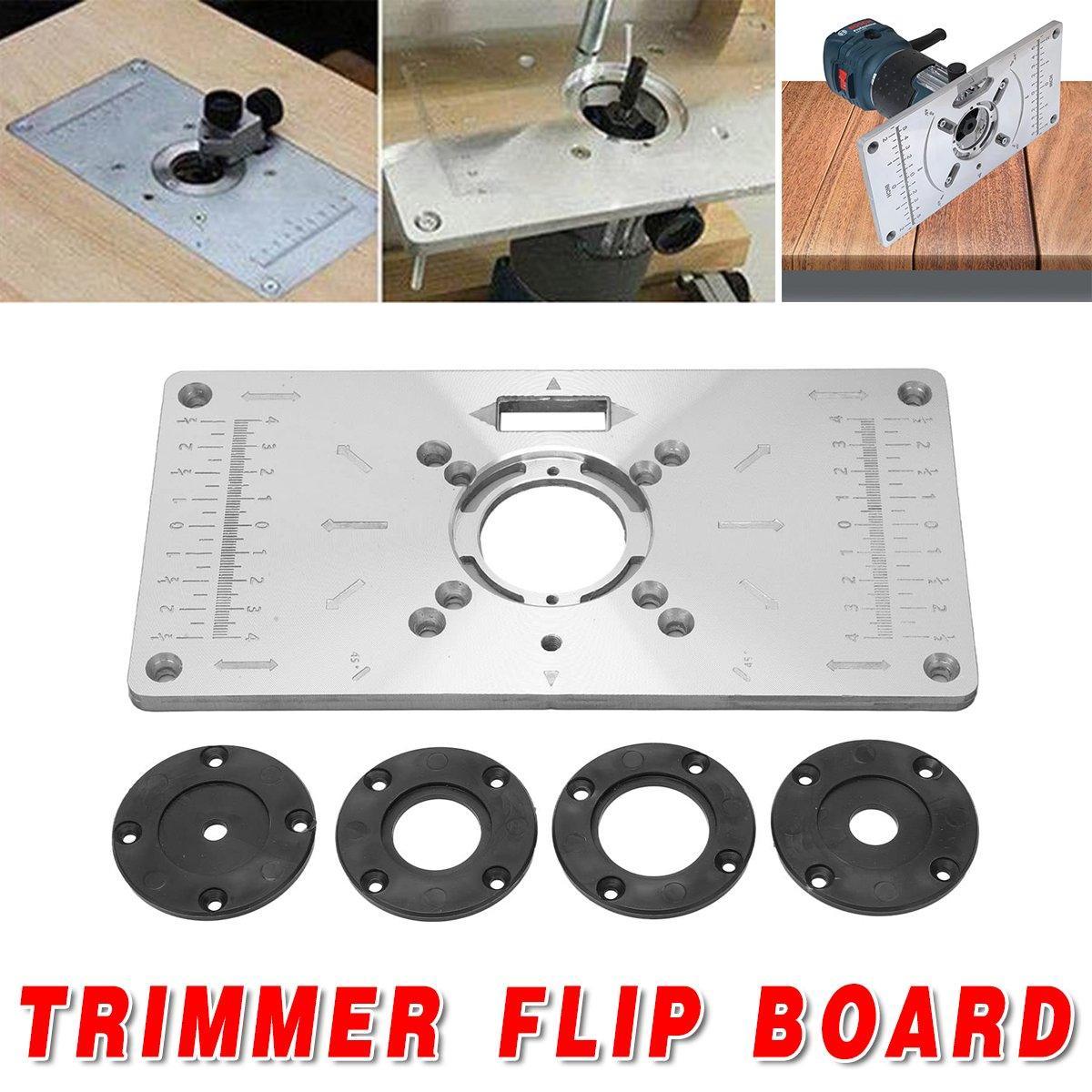 Woodworking Tools Router Table Flip Board Insert Plate for Trimming Machine Use V528-TRIMMING-MACHINE-BLACK-451722