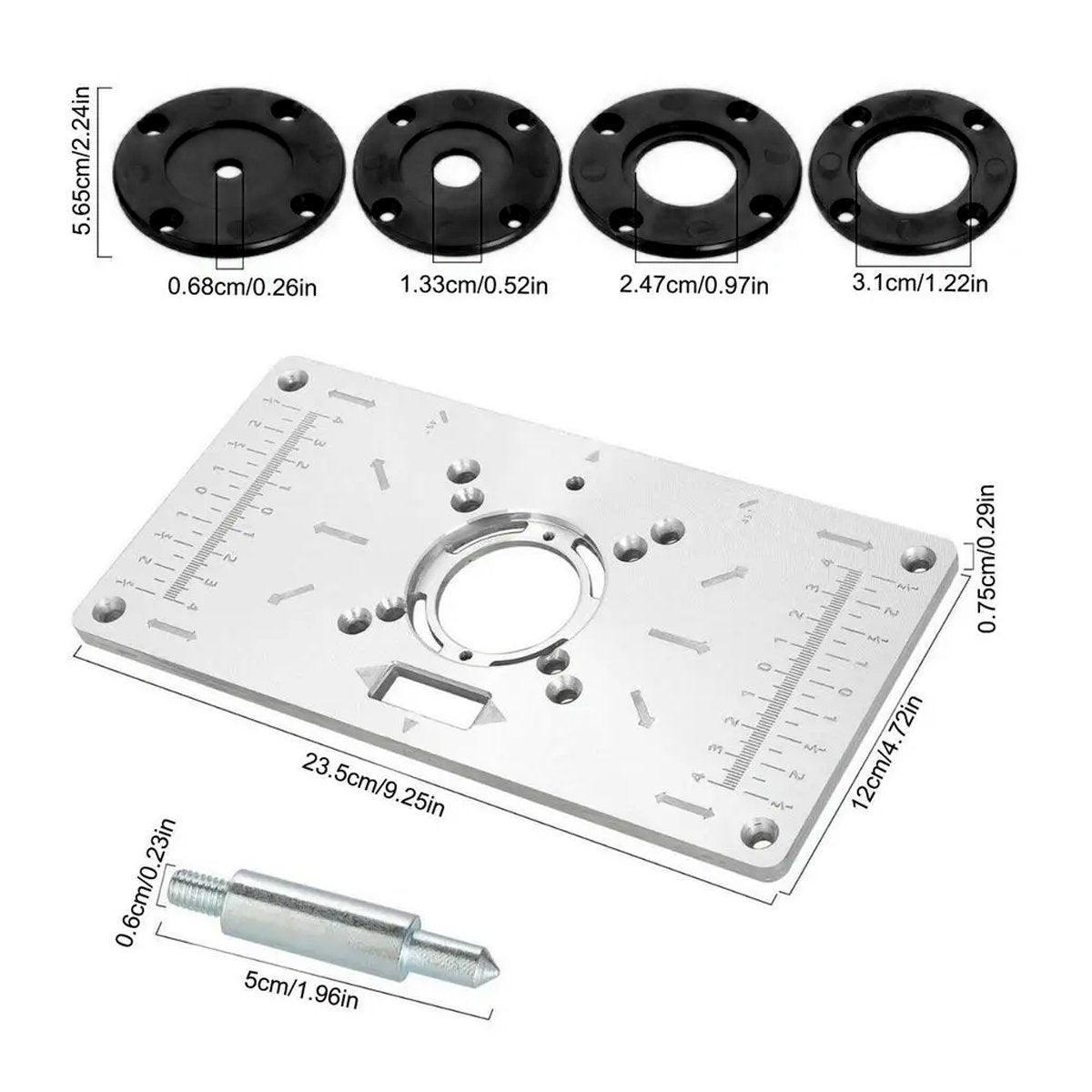 Woodworking Tools Router Table Flip Board Insert Plate for Trimming Machine Use V528-TRIMMING-MACHINE-BLACK-451722