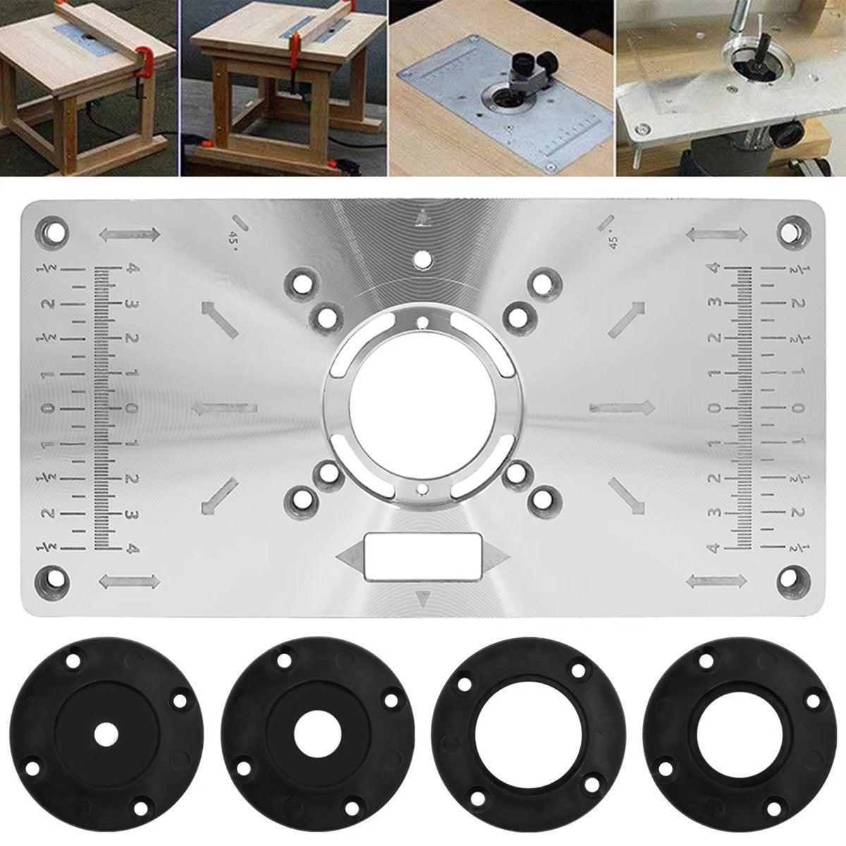 Woodworking Tools Router Table Flip Board Insert Plate for Trimming Machine Use V528-TRIMMING-MACHINE-BLACK-451722