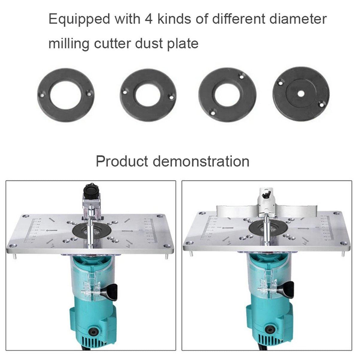 Woodworking Tools Router Table Flip Board Insert Plate for Trimming Machine Use V528-TRIMMING-MACHINE-BLACK-451722