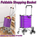 Folding Vegetable Basket Trolley Small Trailer Grocery Shopping Pulling Cart V528-TROLLEY-PURPLE-8-881454