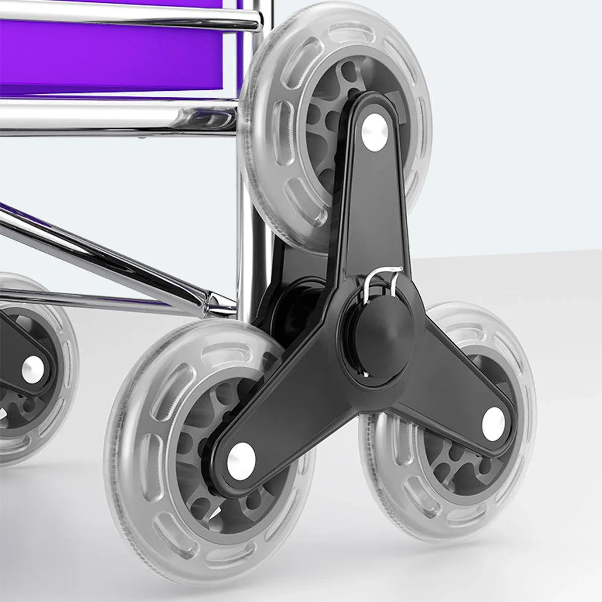 Folding Vegetable Basket Trolley Small Trailer Grocery Shopping Pulling Cart V528-TROLLEY-PURPLE-8-881454