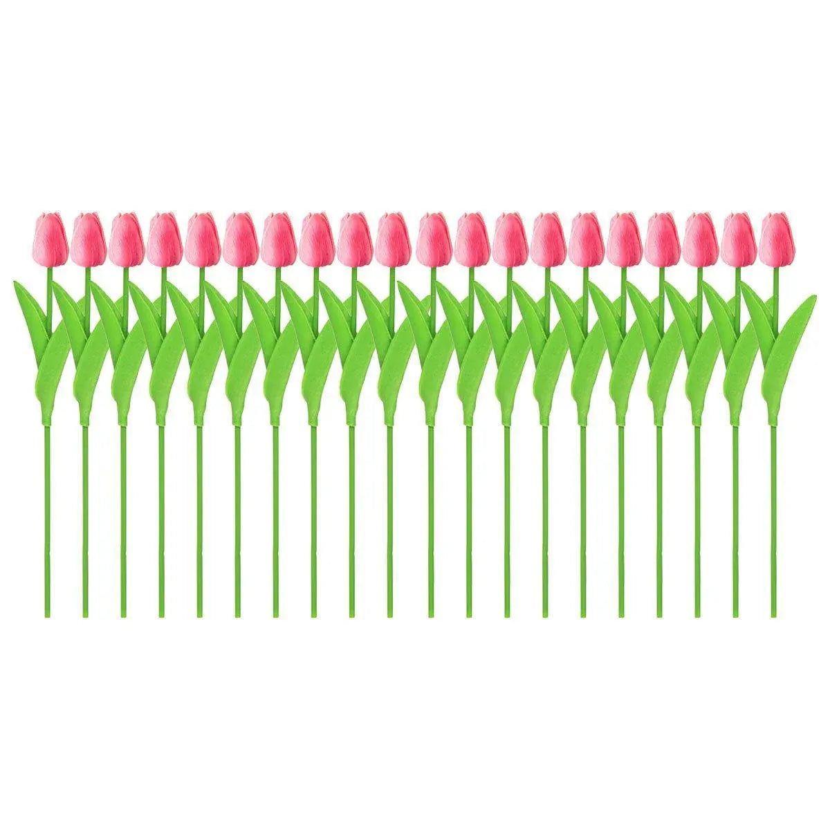 20PCS Real Touch Artificial Tulip Bouquet Fake Flowers for Home Wedding Decor - Pink V528-TULIP-20PCS-PINK-536907