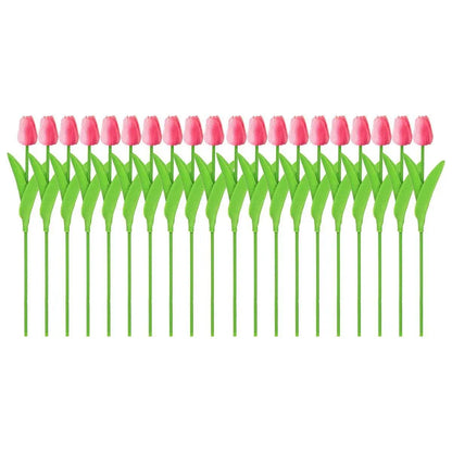 20PCS Real Touch Artificial Tulip Bouquet Fake Flowers for Home Wedding Decor - Pink V528-TULIP-20PCS-PINK-536907