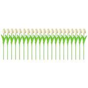 20PCS Real Touch Artificial Tulip Bouquet Fake Flowers for Home Wedding Decor - White V528-TULIP-20PCS-WHITE-126747