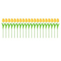 20PCS Real Touch Artificial Tulip Bouquet Fake Flowers for Home Wedding Decor - Yellow V528-TULIP-20PCS-YELLOW-419894