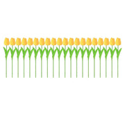 20PCS Real Touch Artificial Tulip Bouquet Fake Flowers for Home Wedding Decor - Yellow V528-TULIP-20PCS-YELLOW-419894