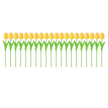 20PCS Real Touch Artificial Tulip Bouquet Fake Flowers for Home Wedding Decor - Yellow V528-TULIP-20PCS-YELLOW-419894